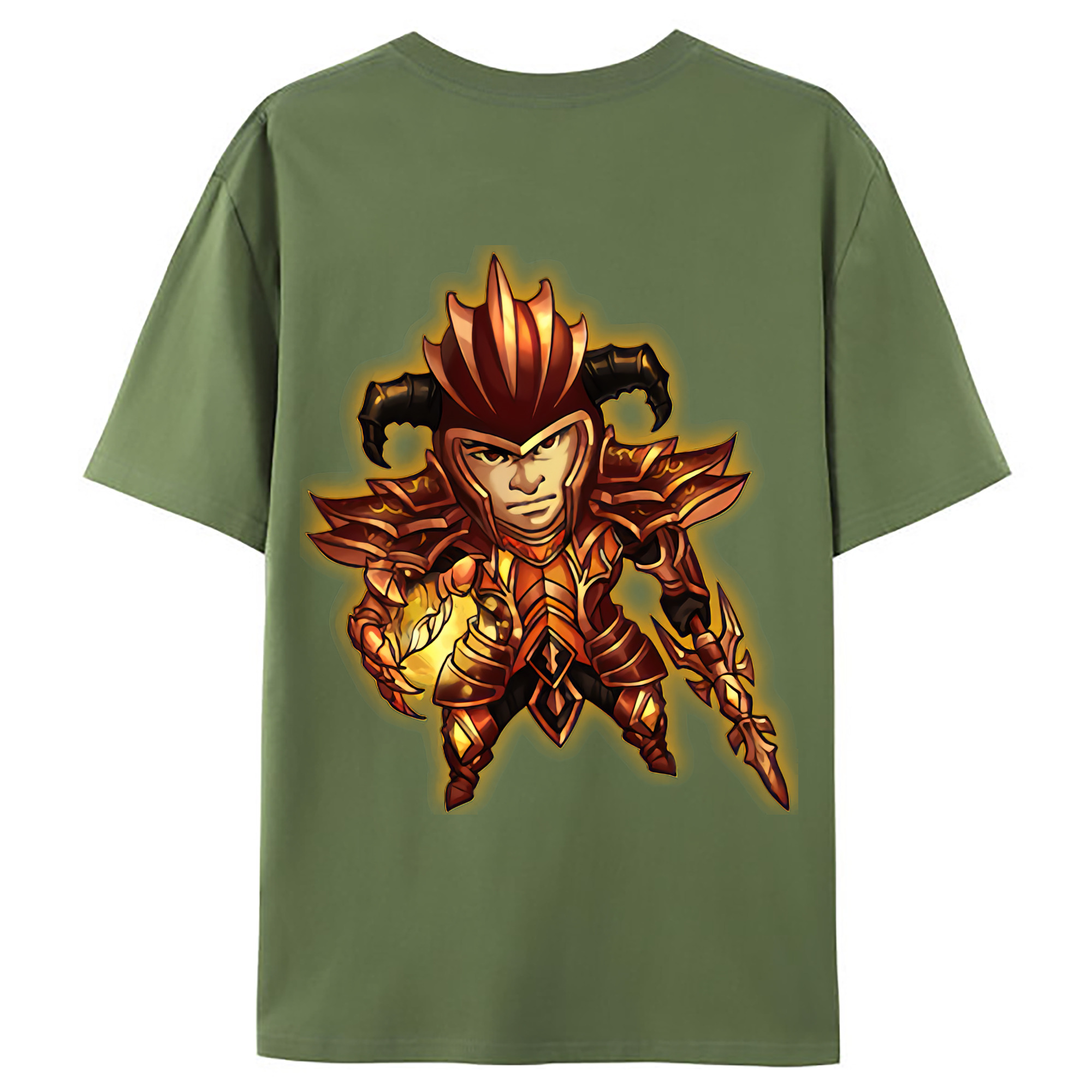 （画像用） リーグ・オブ・レジェンド League of Legends LOL 綿100％ メンズ半袖Tシャツ（バックプリント） 通気性